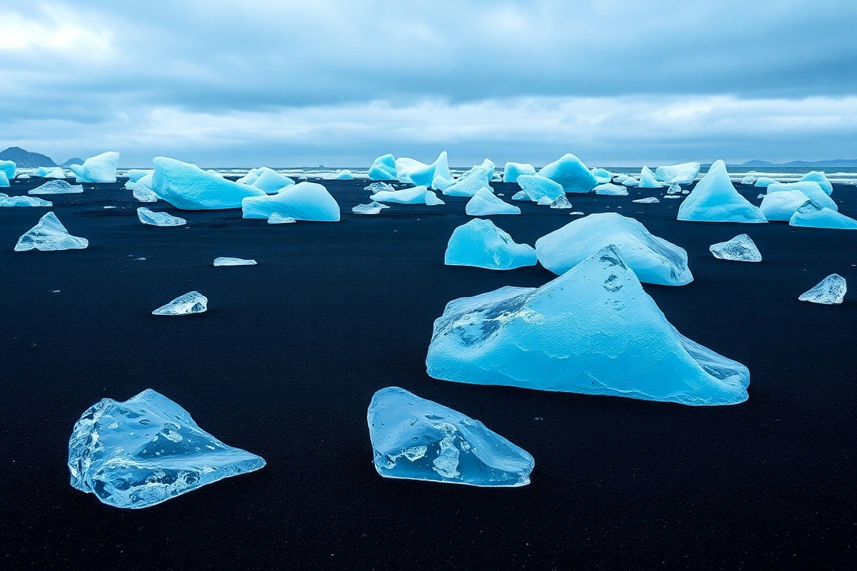 Sabbia nera e ghiaccio blu: il panorama incantevole della Diamond Beach in Islanda è un'esperienza da non perdere