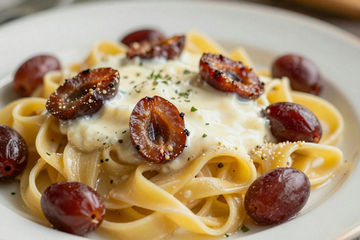Tagliatelle di castagne: l'abbinamento perfetto con panna, guanciale e prugne che ti conquisterà
